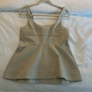 Proenza Schouler White Label Faux Leather Fitted Top - Size 2; Like New